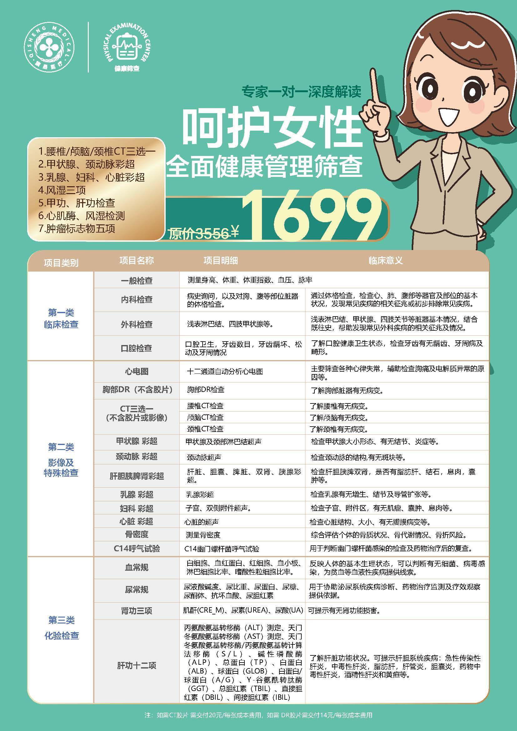 1699呵护女性健康筛查